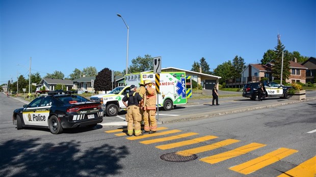 Accident sur le boulevard Armand-Thériault à Rivière-du-Loup