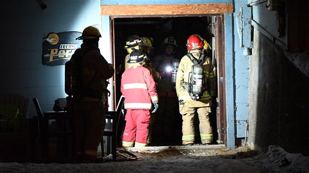 Intervention incendie à la Ferme Persil de Rivière-du-Loup