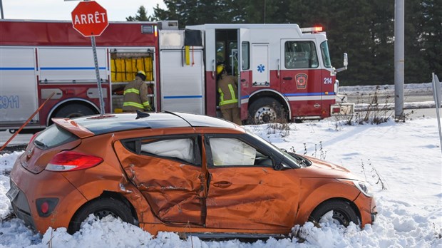 Collision latérale sur la rue Fraserville à Rivière-du-Loup