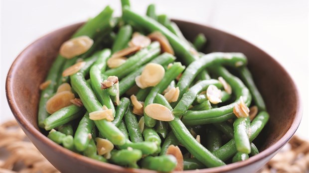 Haricots verts aux amandes grillées