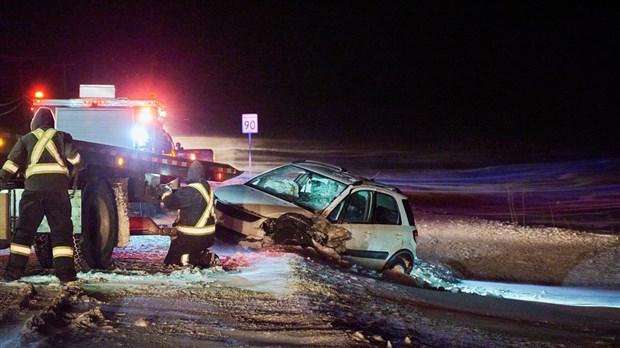 Collision frontale à Notre-Dame-des-Neiges