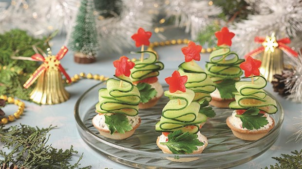 Bouchées «arbres de Noël»