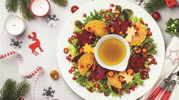 Salade festive à l’orange et aux betteraves