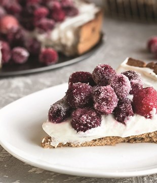 Tarte au fromage et aux petits fruits givrés