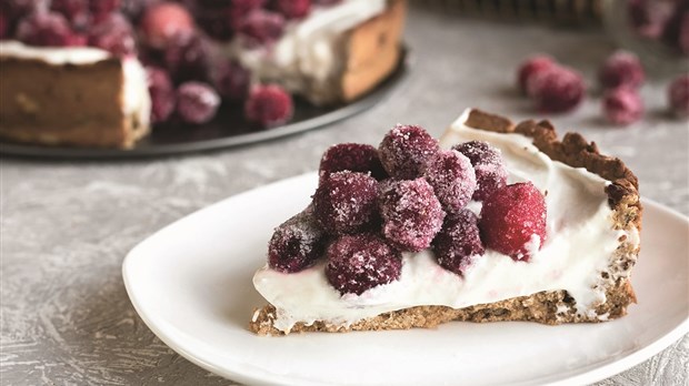 Tarte au fromage et aux petits fruits givrés