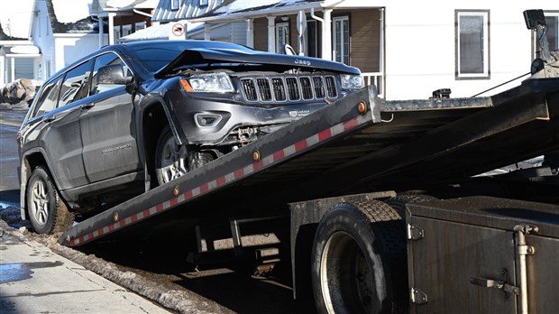 Accident sur la rue Frontenac à Rivière-du-Loup