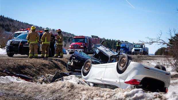 Violente collision sur la route 132 à Saint-Simon-de-Rimouski