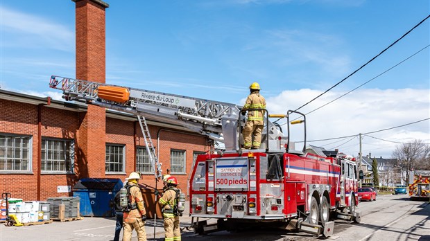 Intervention incendie à Rivière-du-Loup 