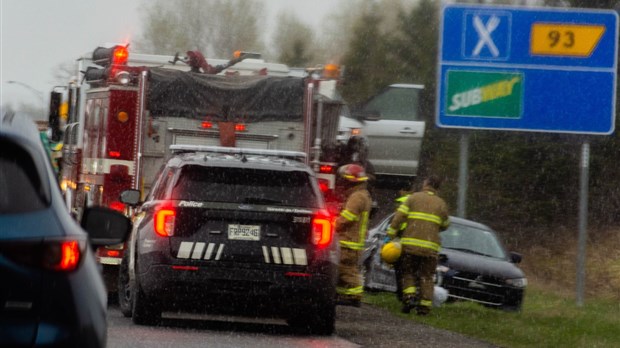 Collision sur l’autoroute 85 à Rivière-du-Loup 