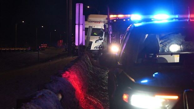 Accident sur l’autoroute 85 à Saint-Hubert-de-Rivière-du-Loup