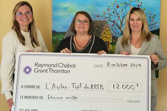 Un don de 12 000 $ pour L’Autre-Toit du KRTB