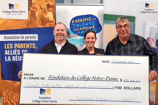 Beau succès pour la Tombola-bénéfice de la fondation du Collège Notre-Dame de Rivière-du-Loup