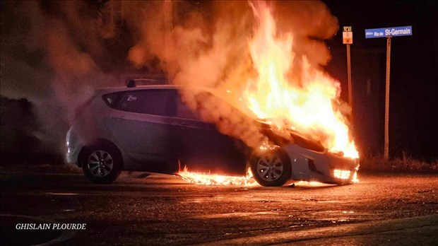 Incendie de véhicule à Saint-Germain-de-Kamouraska 