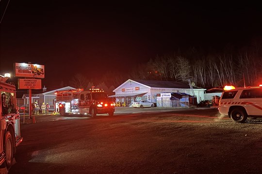 Intervention incendie à Notre-Dame-des-Neiges