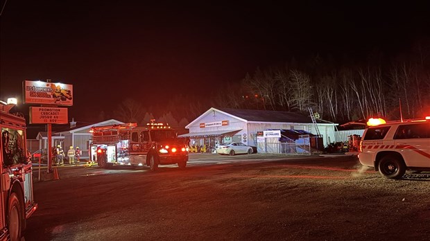 Intervention incendie à Notre-Dame-des-Neiges