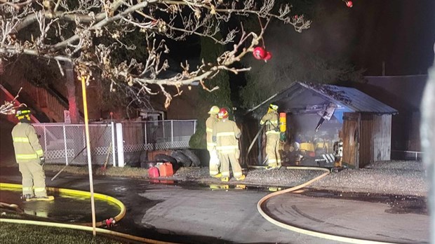 Incendie dans un garage à Pohénégamook