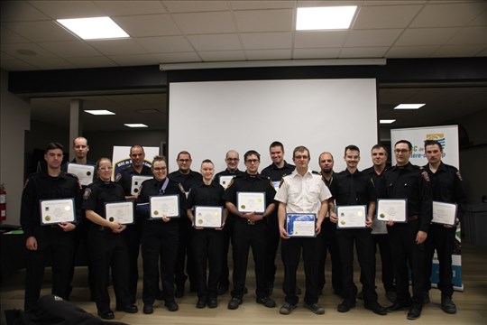 Une trentaine de pompiers de la MRC de Rivière-du-Loup reçoivent leurs diplômes