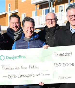 La Caisse Desjardins des Basques donne 150 000 $ au Domaine des Trois-Pistoles