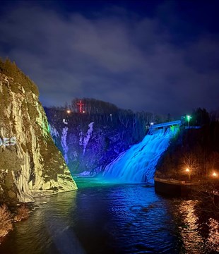 Lumières et couleurs au parc des Chutes de Rivière-du-Loup 