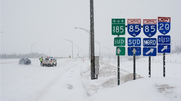 Fermetures de routes de Témiscouata à Rivière-du-Loup