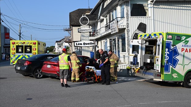 Collision latérale à Saint-Hubert-de-Rivière-du-Loup