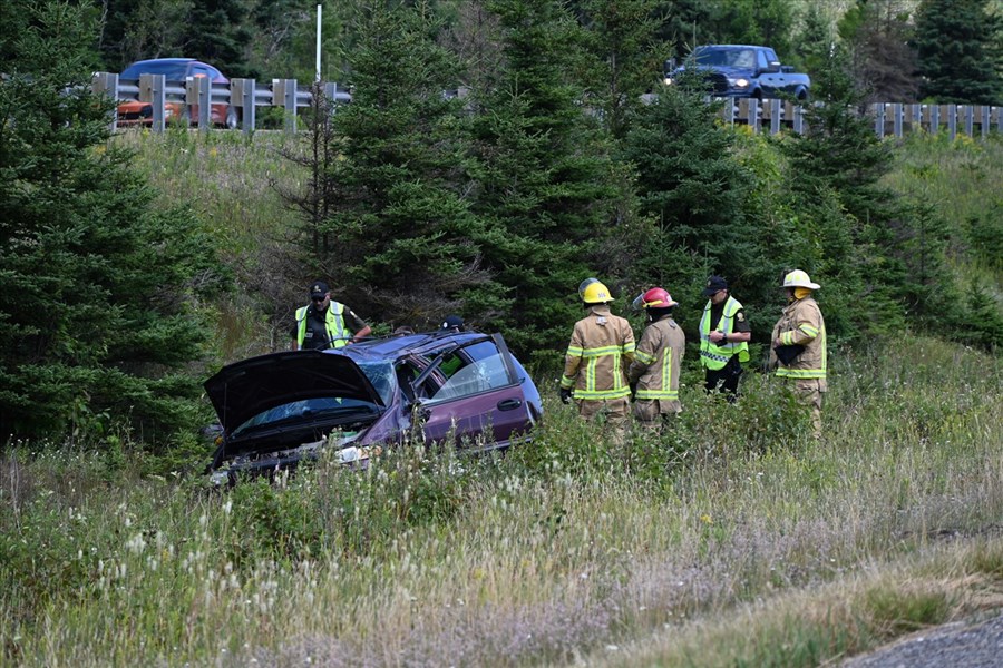 Sortie de route sur la 20 à Notre-Dame-du-Portage