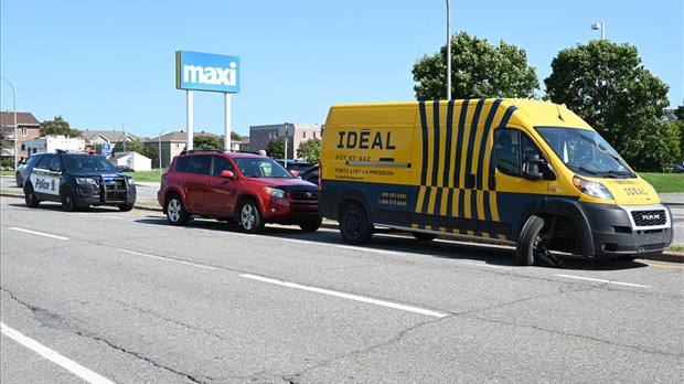 Accident sur le boulevard de l'Hôtel-de-Ville à Rivière-du-Loup