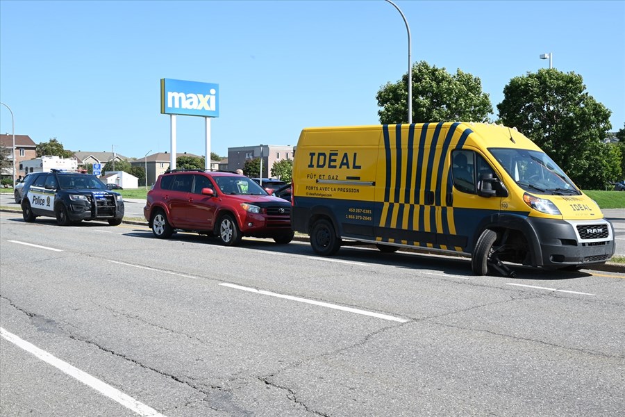 Accident sur le boulevard de l'Hôtel-de-Ville à Rivière-du-Loup