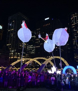 Un spectacle professionnel de cirque aérien au Carnaval d’hiver de Cacouna