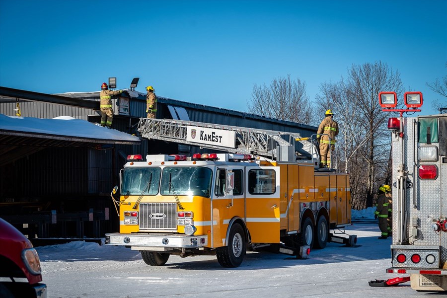 Incendie chez Les Entreprises JPC de Saint-Alexandre-de-Kamouraska 