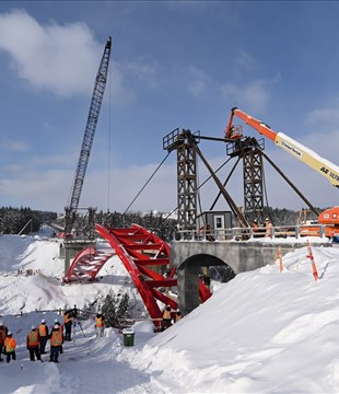 Incursion au cœur du chantier du pont Rouge à Saint-Clément