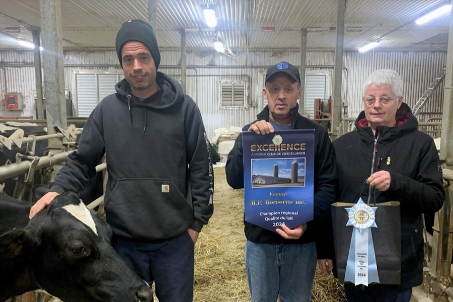 La Ferme M.P. Morissette de Cacouna, championne de la qualité du lait