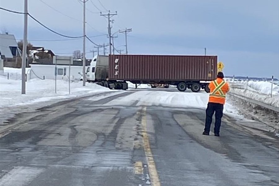 Route 132 : conditions difficiles entre Saint-Fabien et Saint-Simon