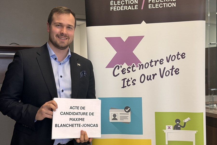 Maxime Blanchette-Joncas est le premier à déposer son acte de candidature